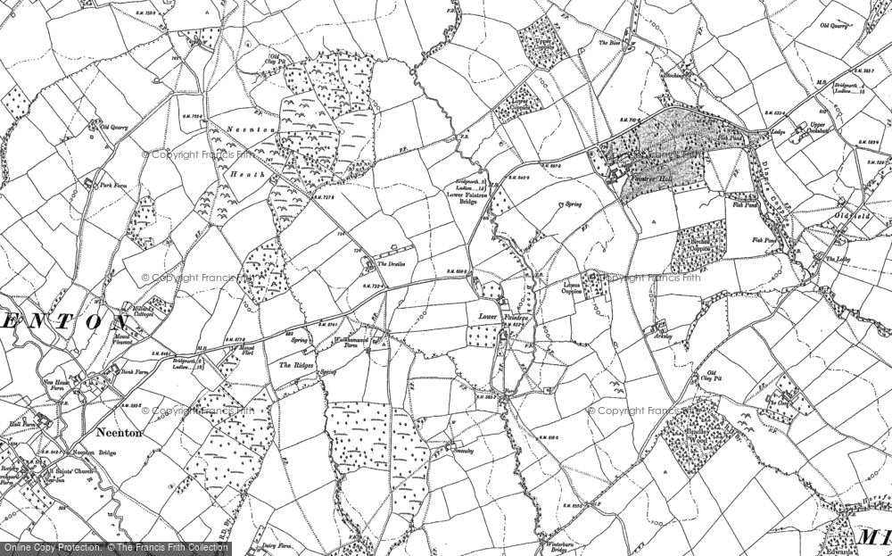 Old Map of Lower Faintree, 1883 in 1883