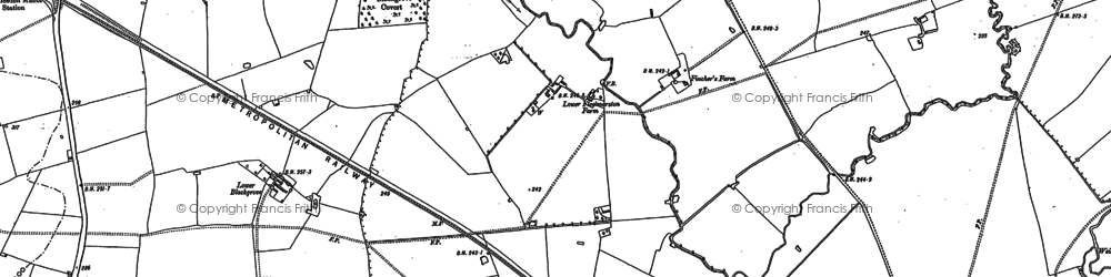 Old map of Blackberry Farm Animal Centre in 1898