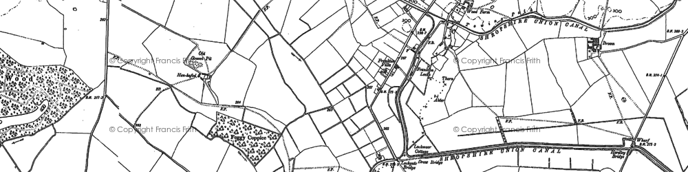 Old map of Berghill Cotts in 1874