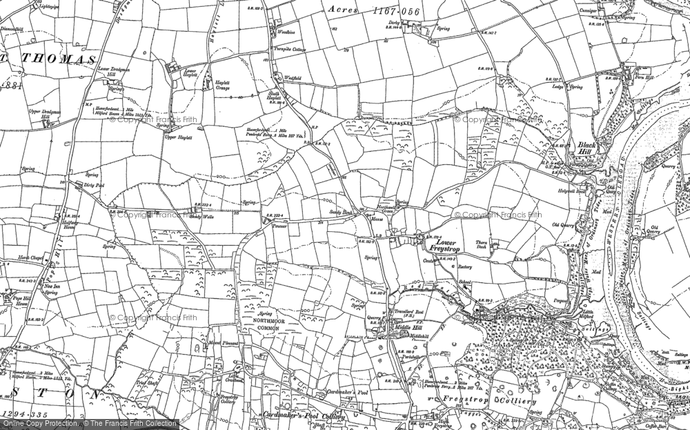 Old Map of Lower Freystrop, 1888 - 1906 in 1888