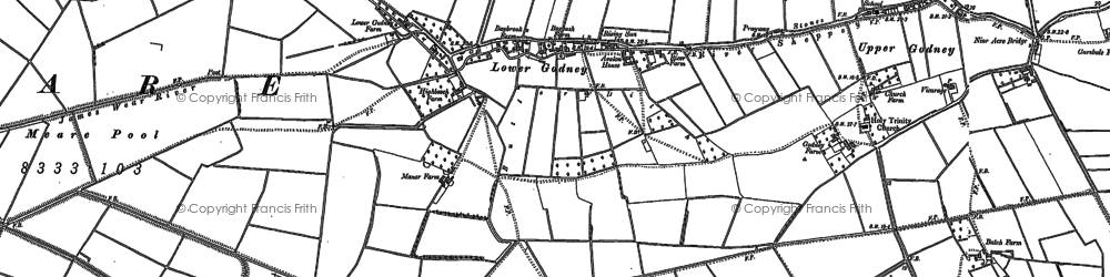 Old map of Lower Godney in 1884