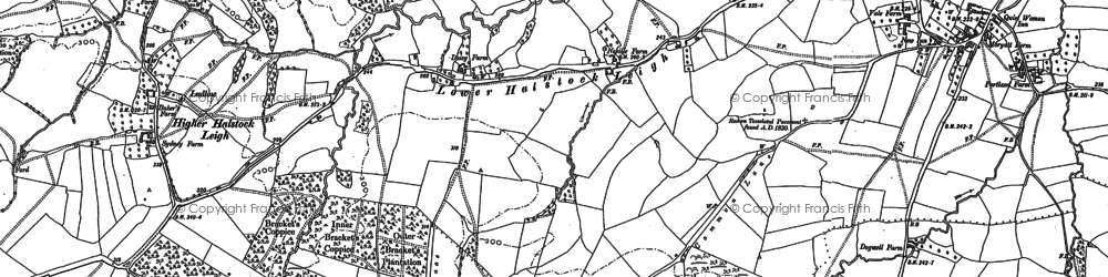 Old map of Lower Halstock Leigh in 1901