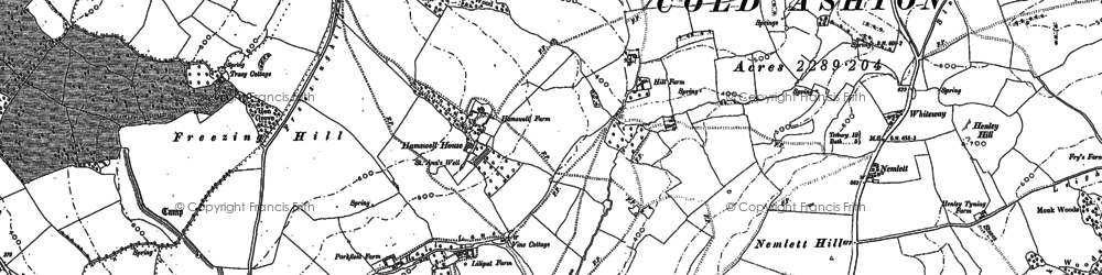 Old map of Battlefields in 1901