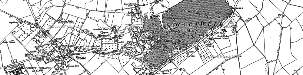Old map of Lower Hartwell in 1897