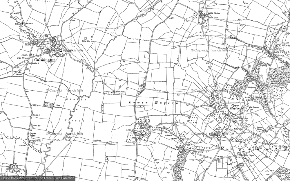 Old Map of Lower Hayton, 1883 in 1883