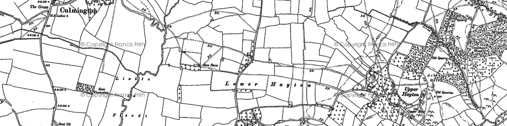 Old map of Lower Hayton in 1883