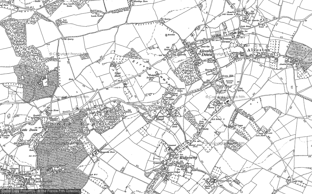 Old Map of Lower Hazel, 1879 - 1880 in 1879