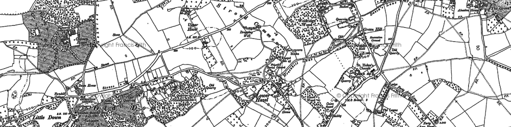 Old map of Lower Hazel in 1879