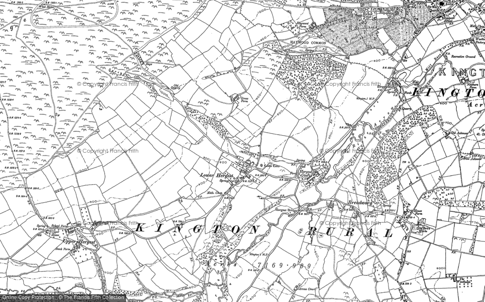 Old Map of Lower Hergest, 1902 in 1902