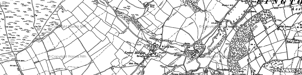 Old map of Lower Hergest in 1902