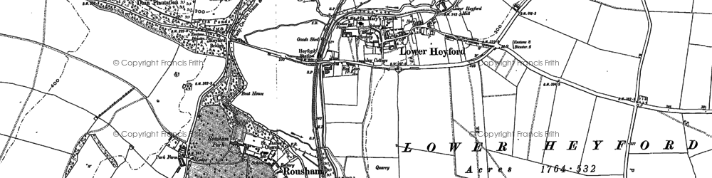 Old map of Lower Heyford in 1898