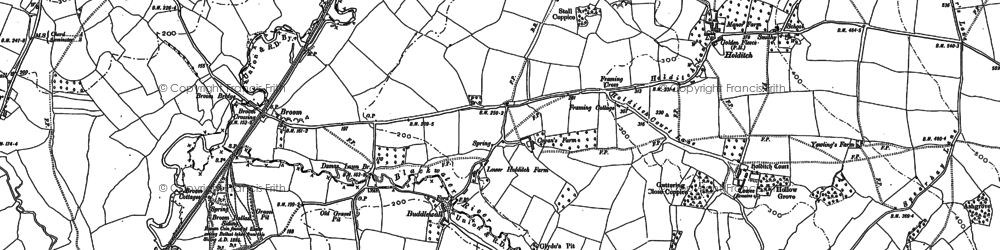 Old map of Lower Holditch in 1887