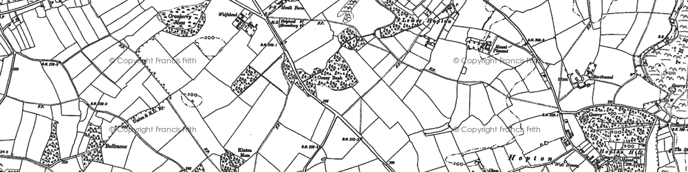 Old map of Lower Hopton in 1881
