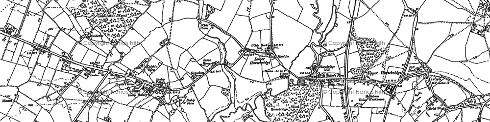 Old map of Upper Horsebridge in 1898