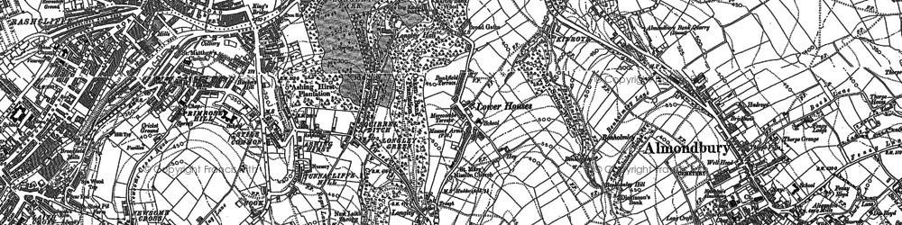 Old map of Lower Houses in 1888