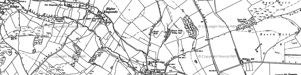 Old map of Lower Kingcombe in 1887
