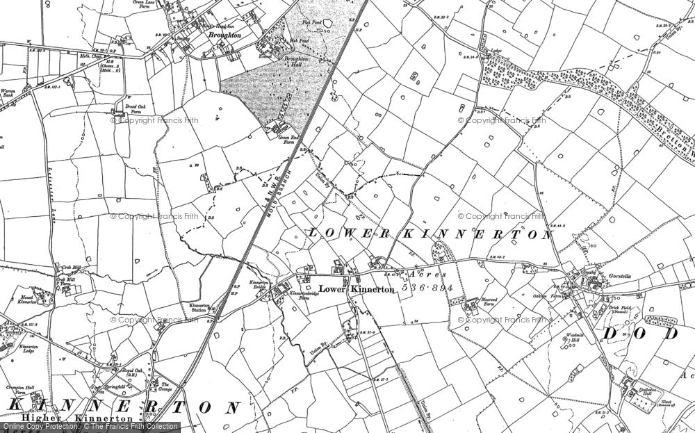 Old Map of Historic Map covering Gorstella in 1898