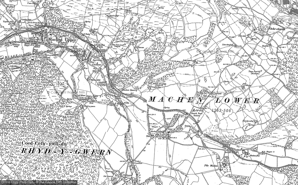 Old Map of Lower Machen, 1899 - 1915 in 1899
