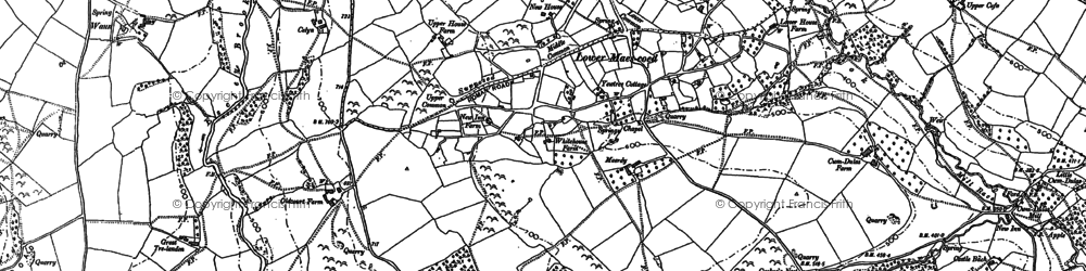 Old map of Lower Maes-coed in 1887