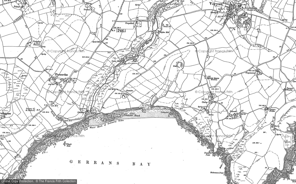 Old Map of Historic Map covering Melinsey in 1879