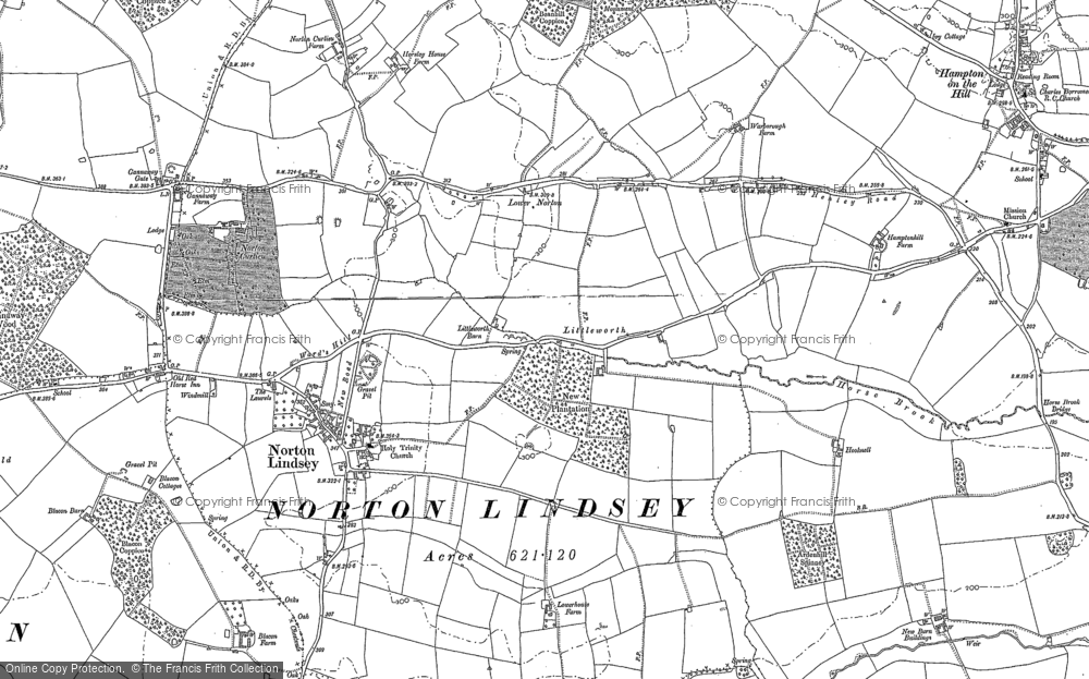 Old Map of Lower Norton, 1885 - 1886 in 1885