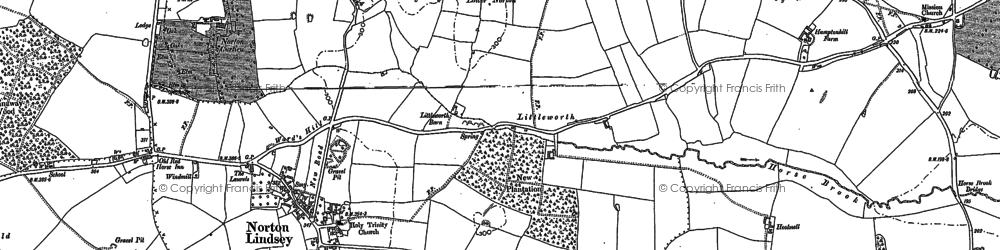 Old map of Lower Norton in 1885