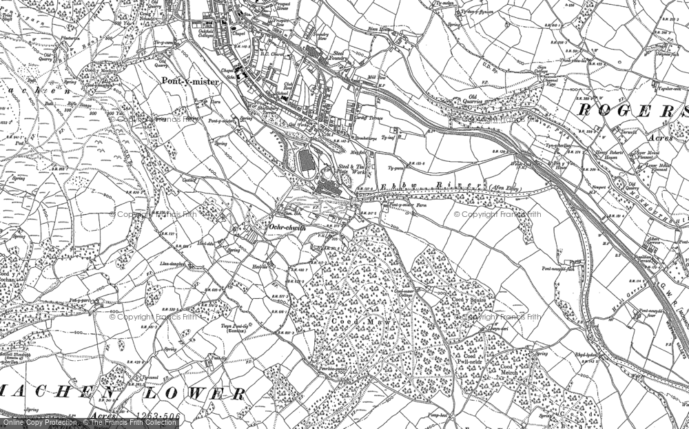 Old Map of Lower Ochrwyth, 1899 - 1915 in 1899