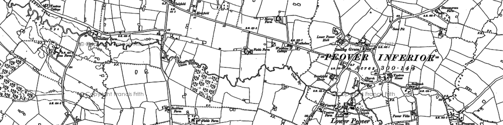 Old map of Lower Peover in 1897