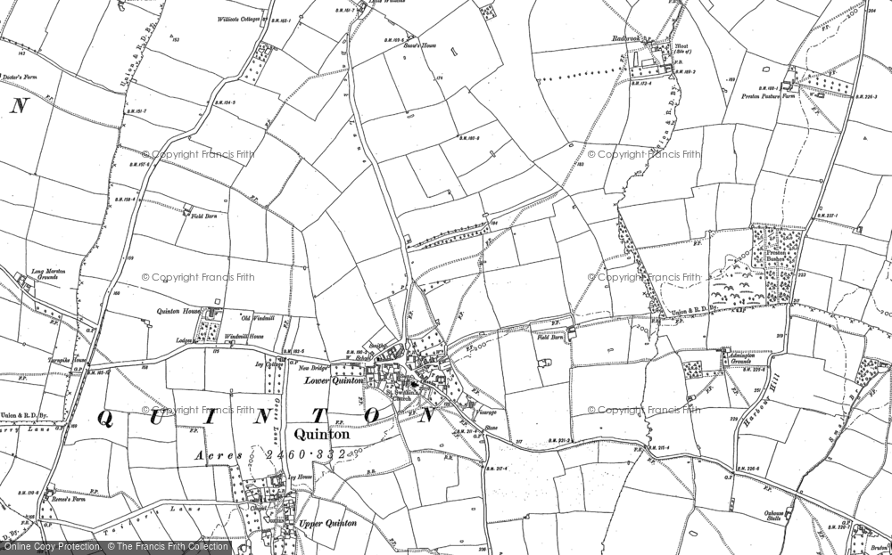 Old Map of Lower Quinton, 1900 in 1900