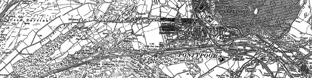Old map of Lower Race in 1899