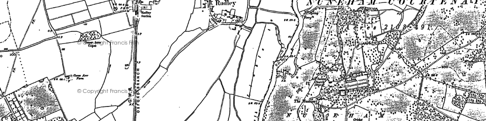 Old map of Lower Radley in 1910