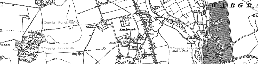 Old map of Lower Shiplake in 1910