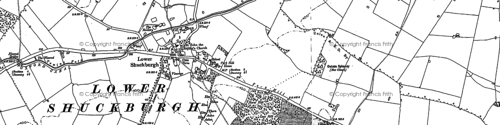 Old map of Lower Shuckburgh in 1899