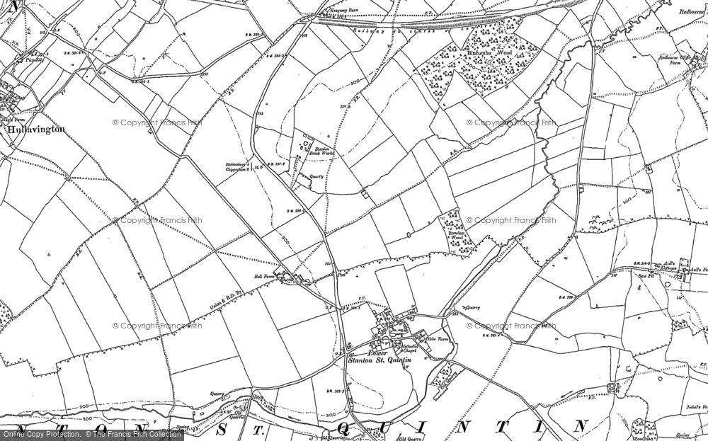 Old Map of Lower Stanton St Quintin, 1899 in 1899