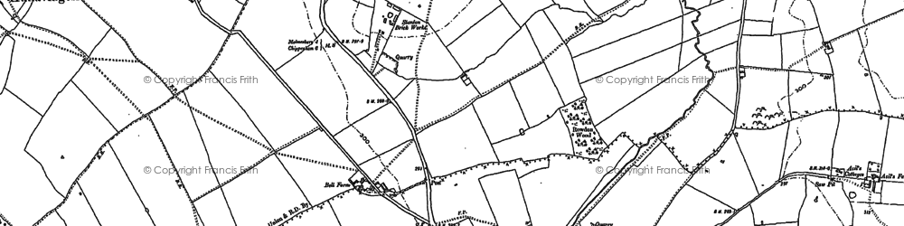 Old map of Lower Stanton St Quintin in 1899