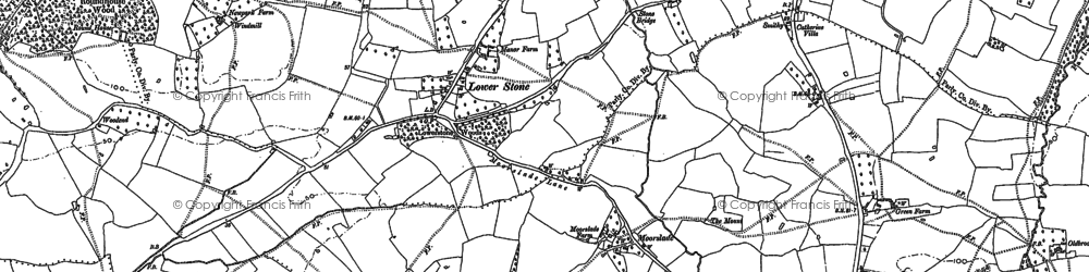Old map of Lower Stone in 1879