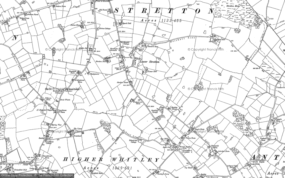 Old Map of Lower Stretton, 1897 in 1897