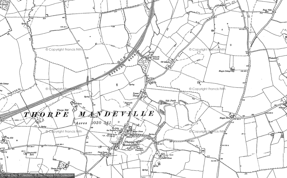 Old Map of Lower Thorpe, 1883 - 1900 in 1883