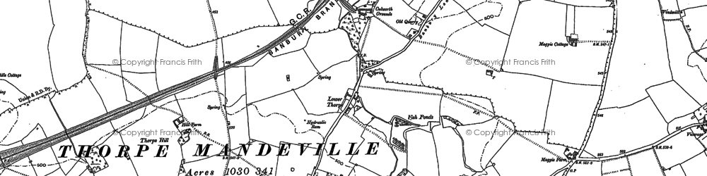 Old map of Lower Thorpe in 1883