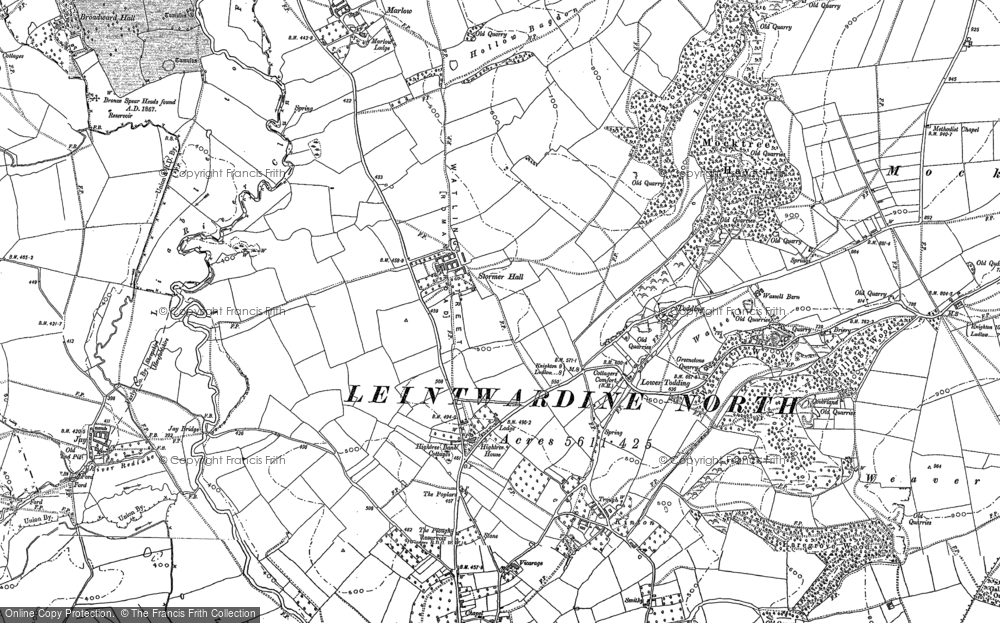 Old Map of Lower Todding, 1902 in 1902