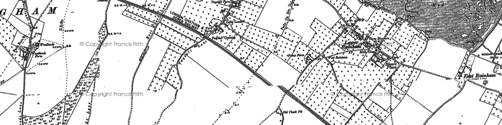 Old map of Lower Rainham in 1896