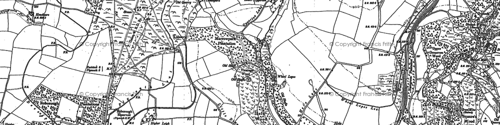 Old map of Bickleigh in 1883