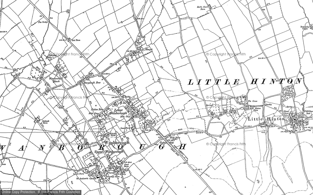 Old Map of Lower Wanborough, 1910 - 1922 in 1910