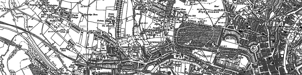 Old map of Lower Weston in 1883