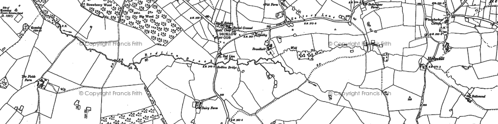 Old map of Lower Withington in 1897