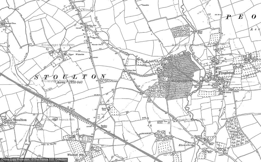 Old Map of Lower Wolverton, 1884 in 1884