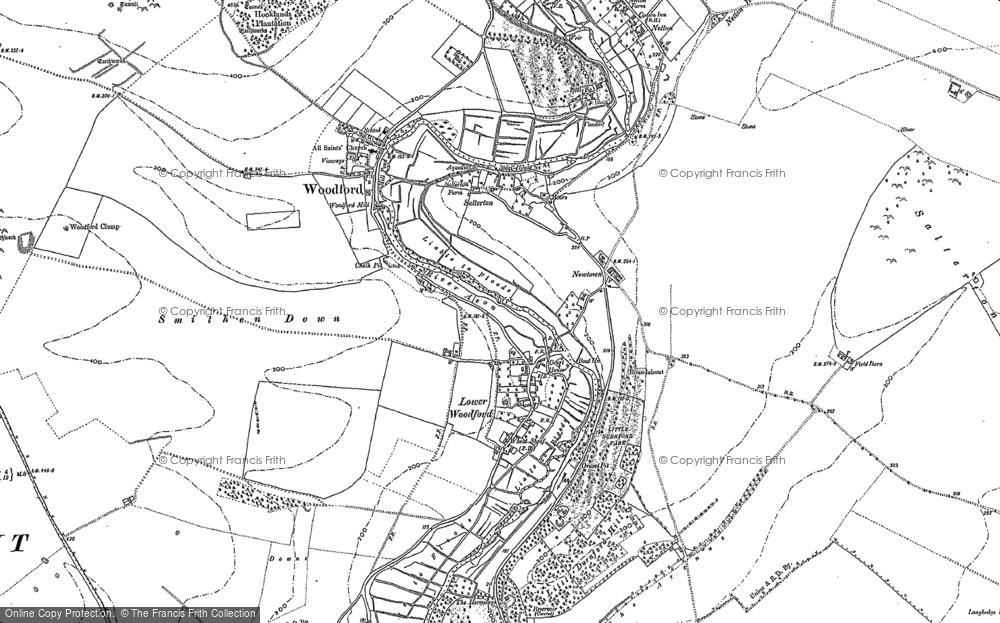 Old Map of Lower Woodford, 1899 - 1900 in 1899