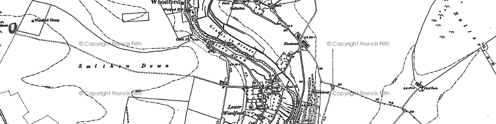 Old map of Lower Woodford in 1899