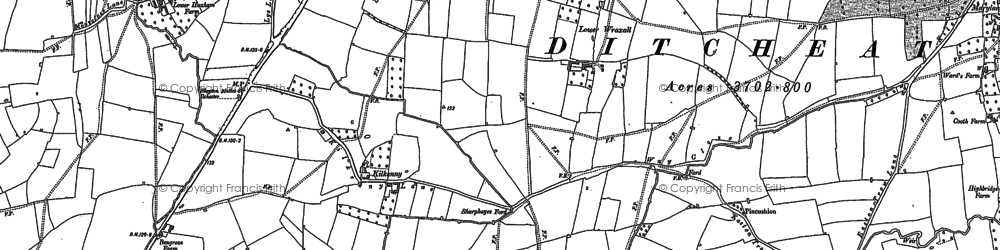 Old map of Lower Wraxall in 1885