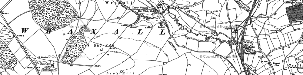 Old map of Lower Wraxall in 1887